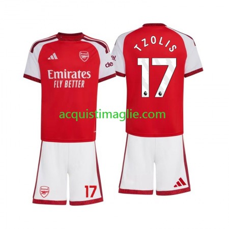 Divisa di Calcio Arsenal Christos Tzolis 17 Bambino Prima 2026/2027